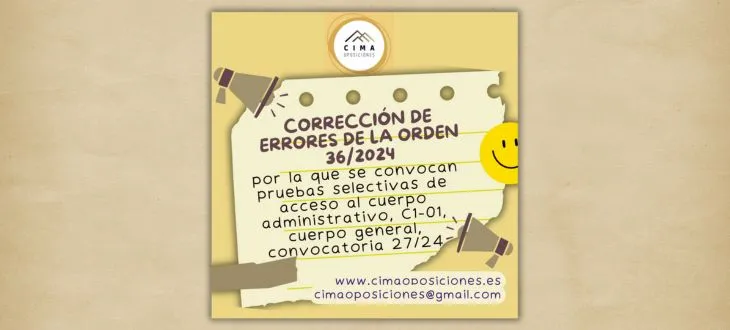Corrección de errores Orden 36/2024