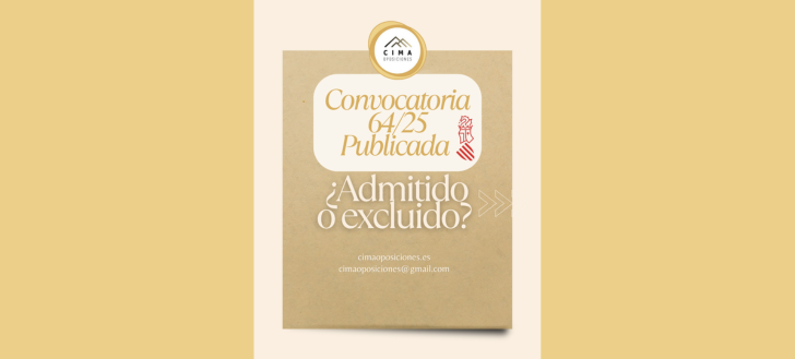 Convocatoria 64/25 Comunidad Valenciana